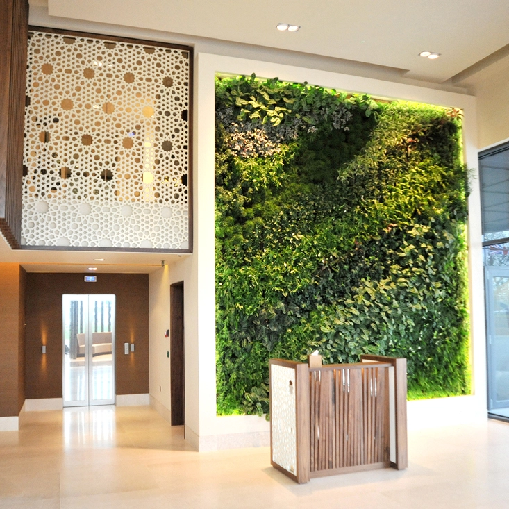 Living wall indoors lobby green oasis