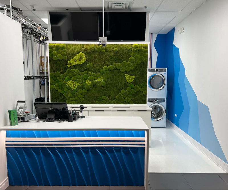 Moss Wall feature wall retail store