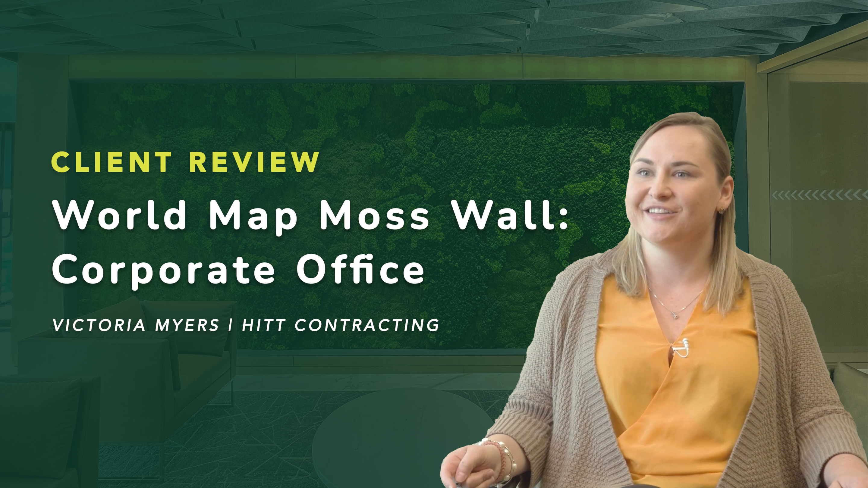 Thumbnail image for YouTube video of ICF International’s preserved moss world map wall installation by Green Oasis.